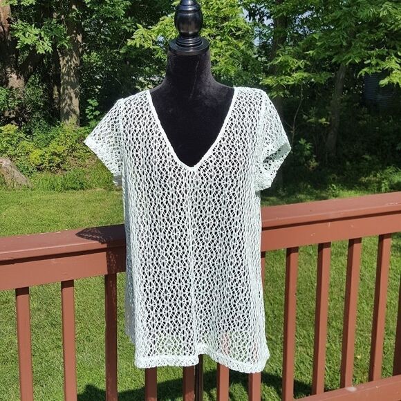 None Other - Ladies Swimsuit  Pullover Coverup   Eyelet Top sz  Large